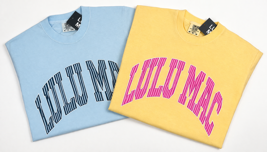 Lulu Mac Striped Logo T-Shirt