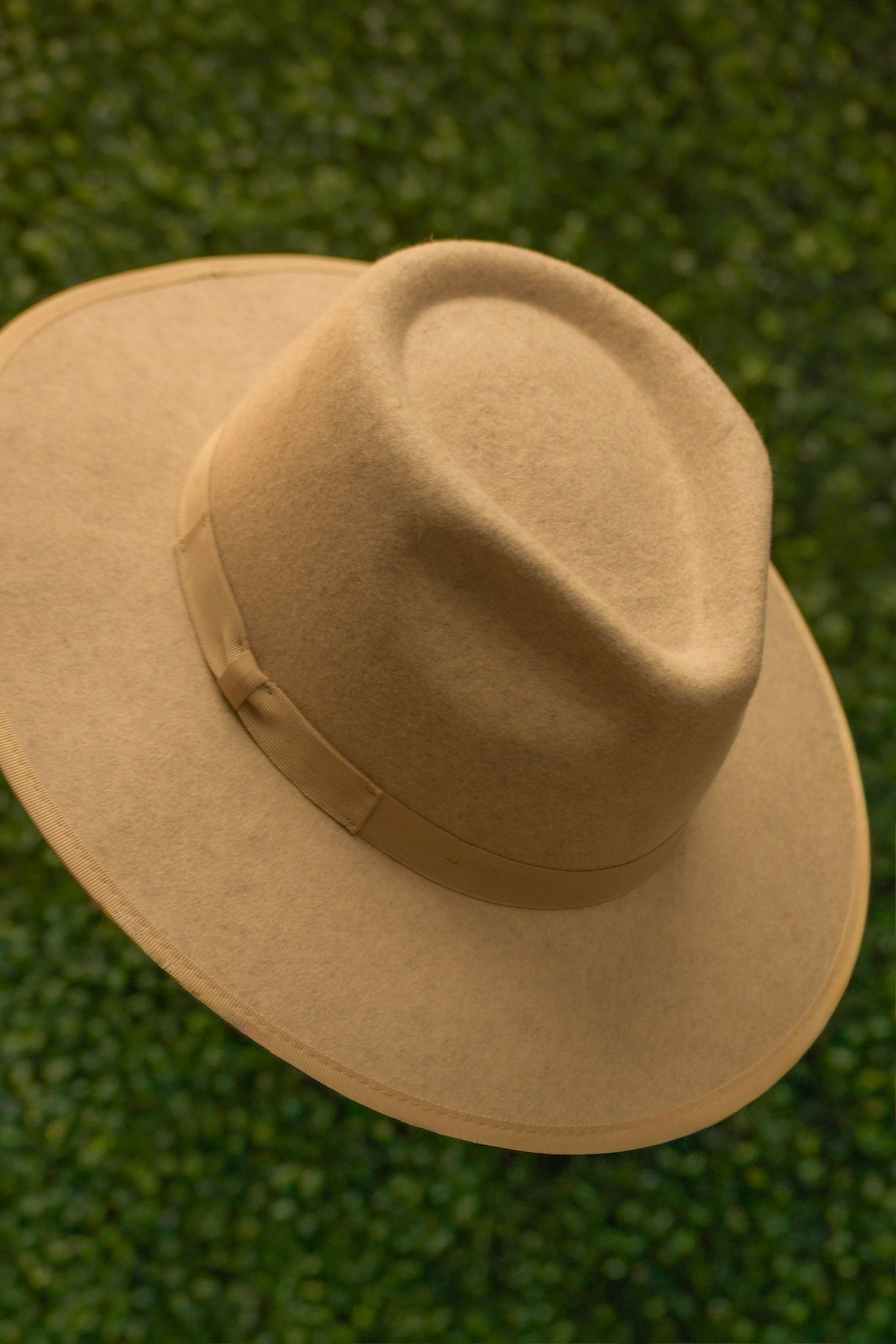 Cream Short Brim Hat