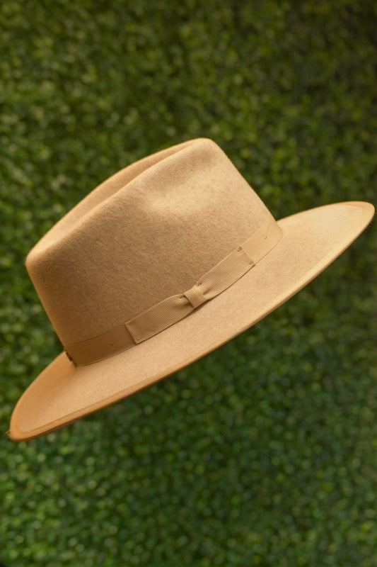 Cream Short Brim Hat