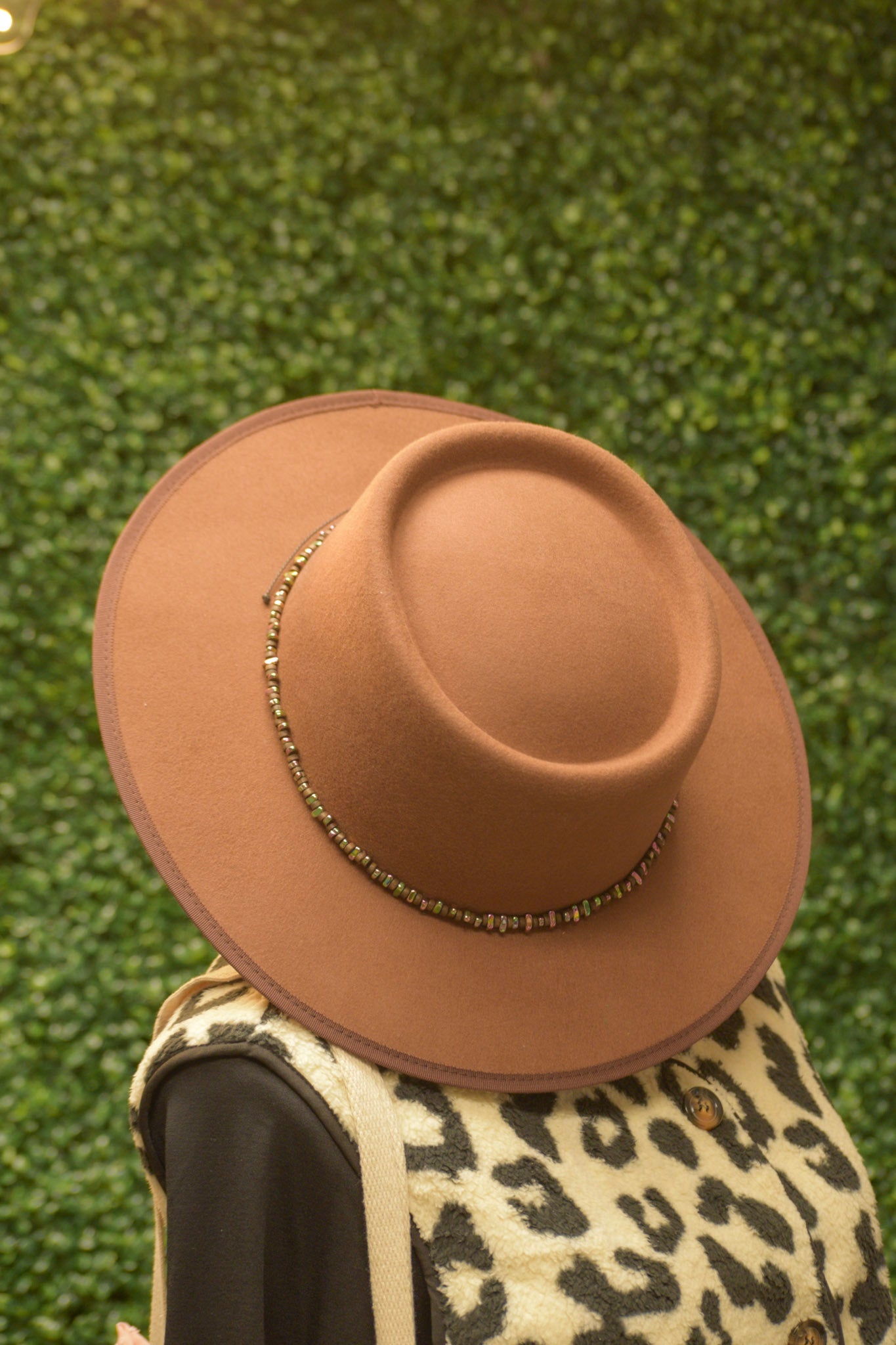 Brown Felt Round Hat