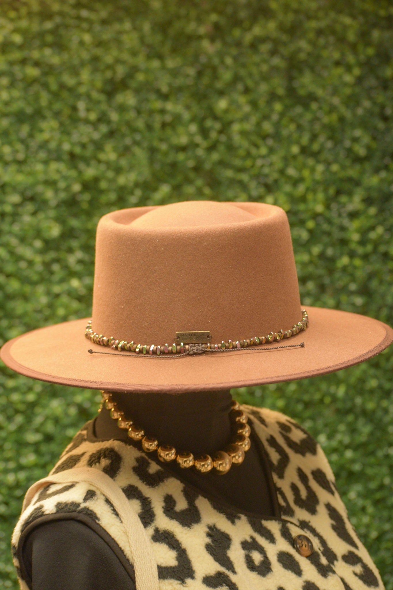 Brown Felt Round Hat