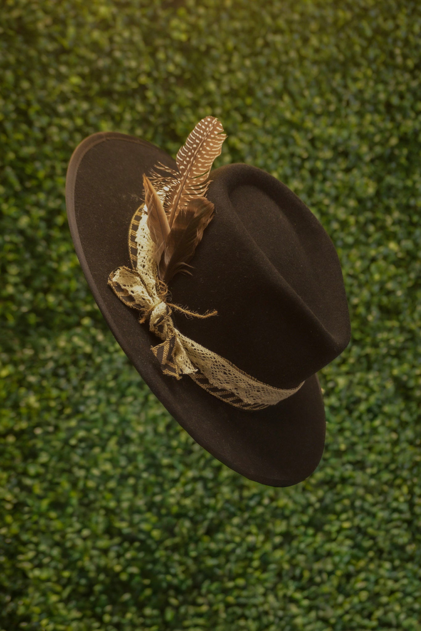 Black Accessorized Hat
