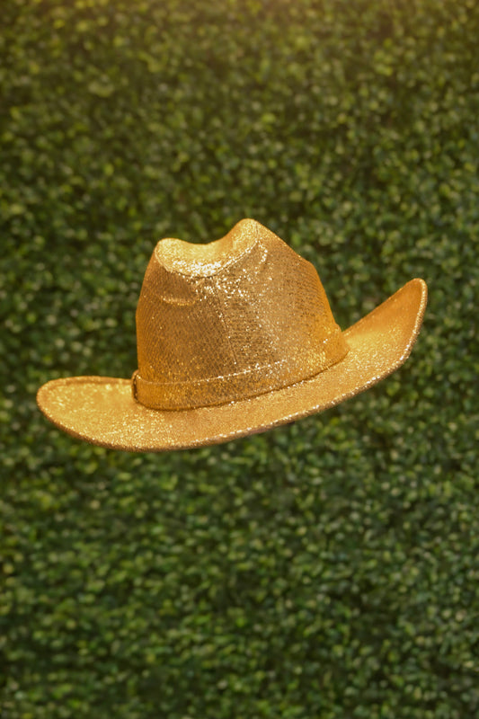 Gold Glitter Cowboy Hat