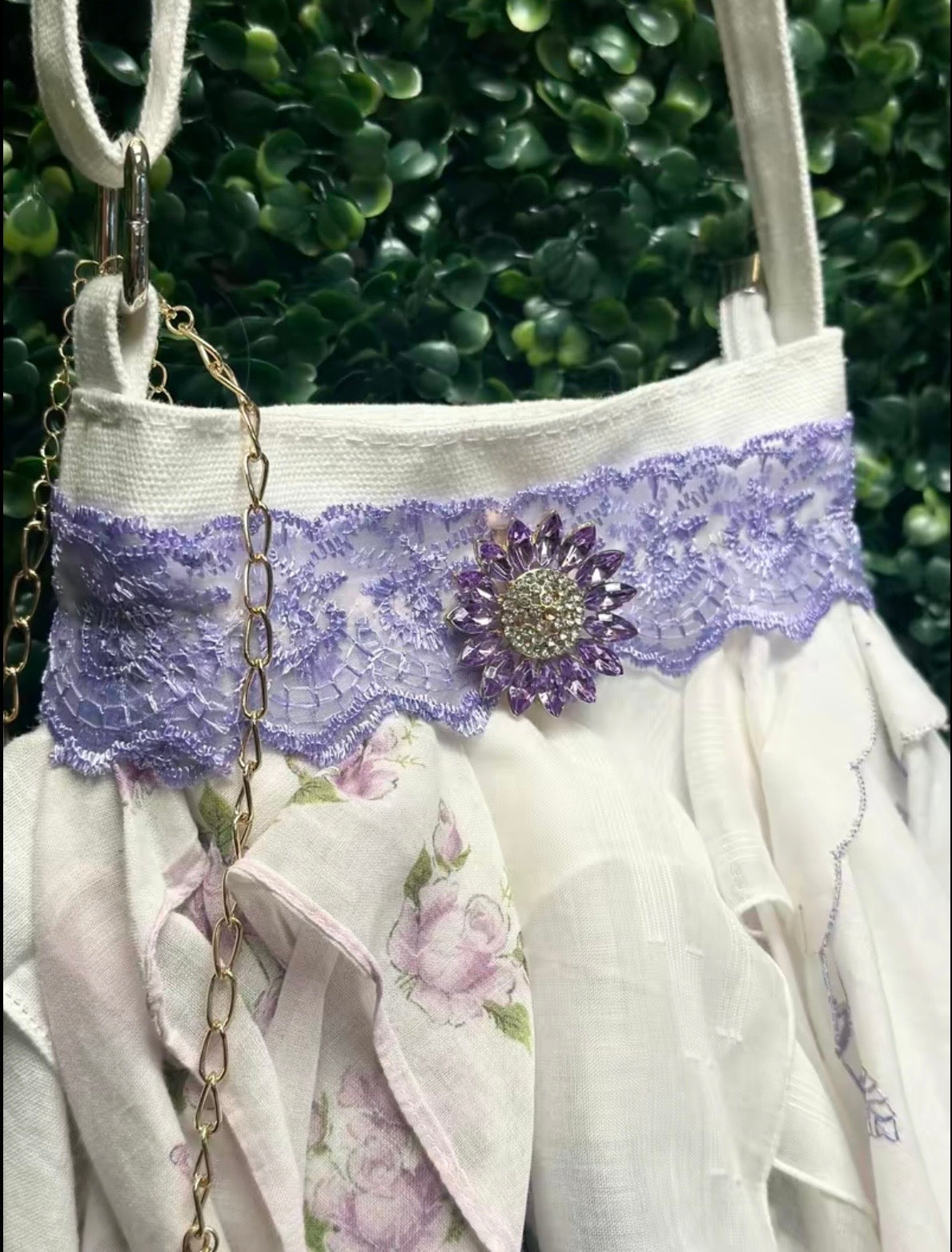 Purple Floral Crossbody Snagbag by Karyn