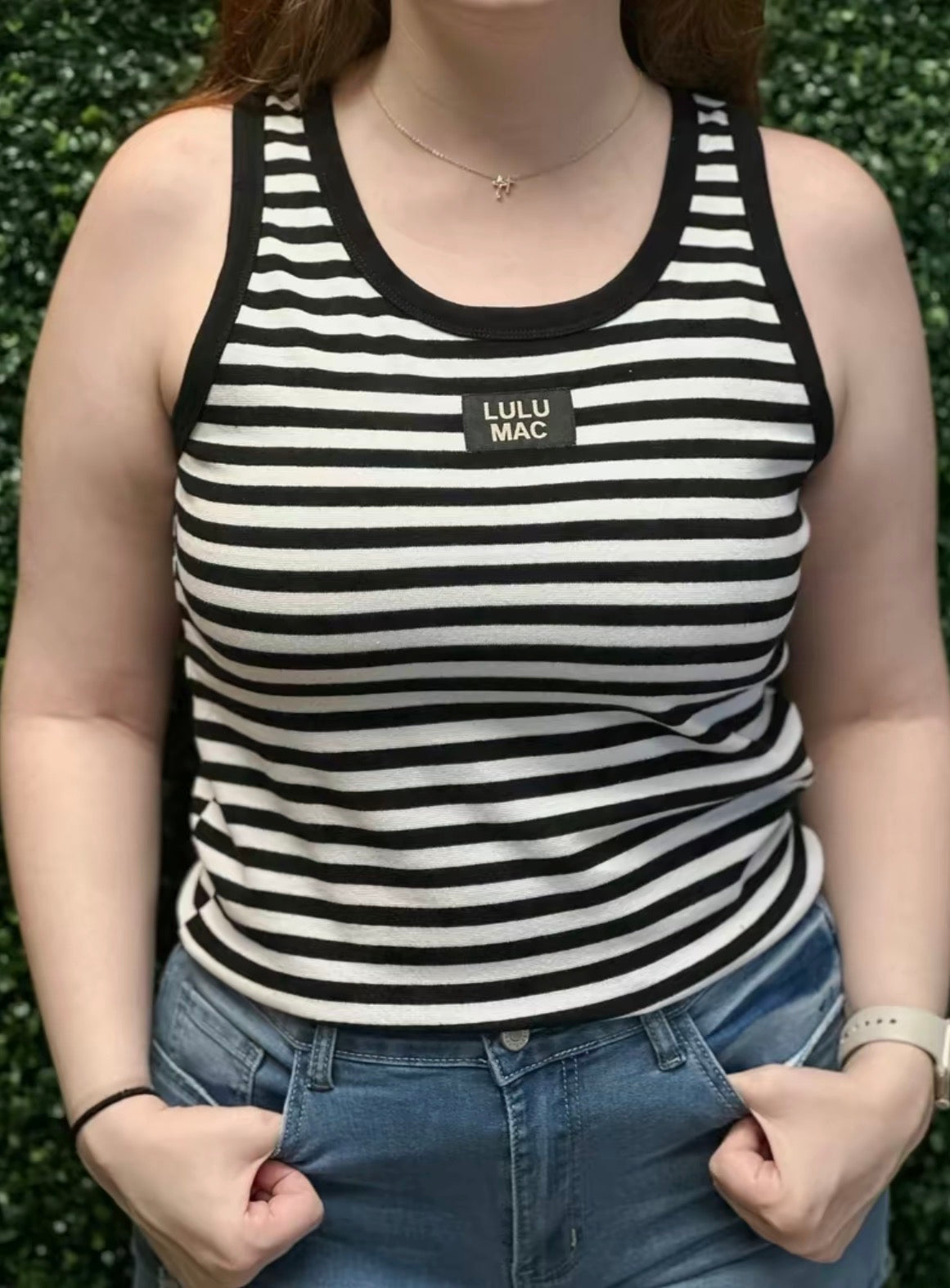 Striped Lulu Mac Tank Top