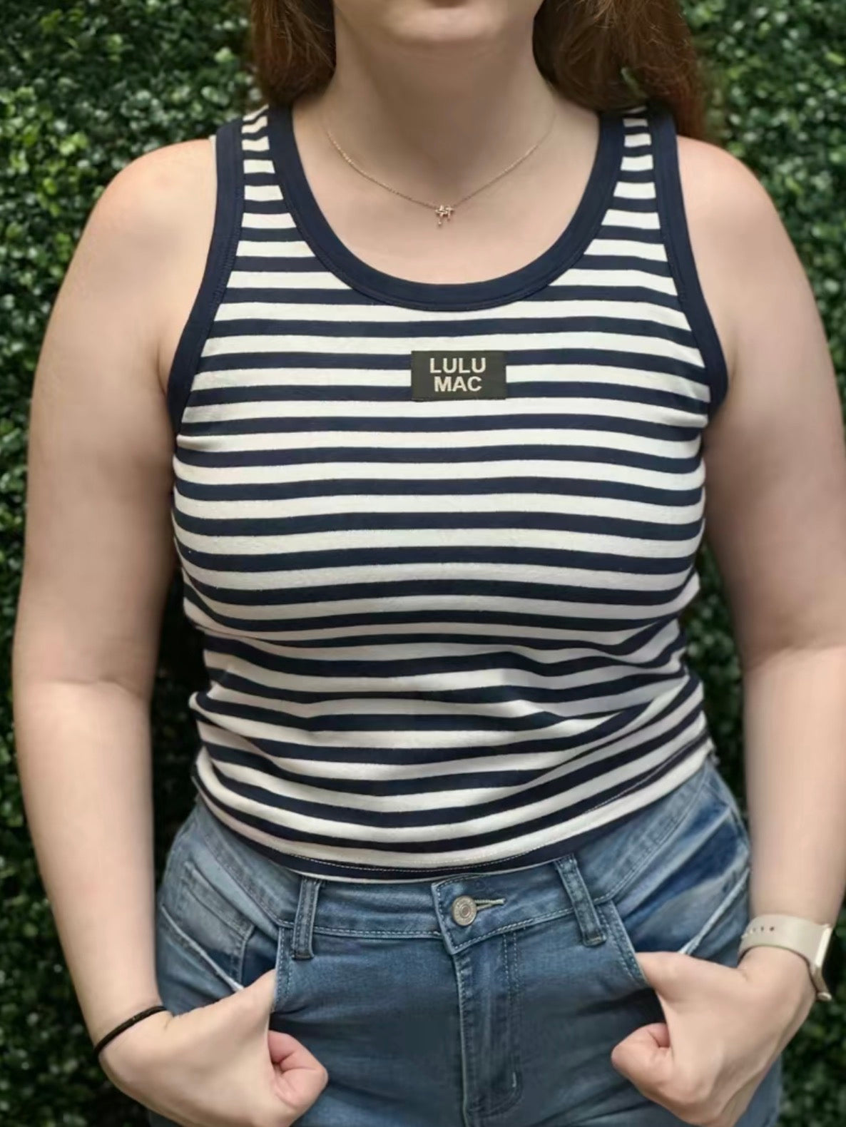 Striped Lulu Mac Tank Top
