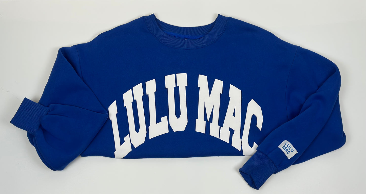 Lulu Mac Royal Blue Printed Soft Sweatshirt