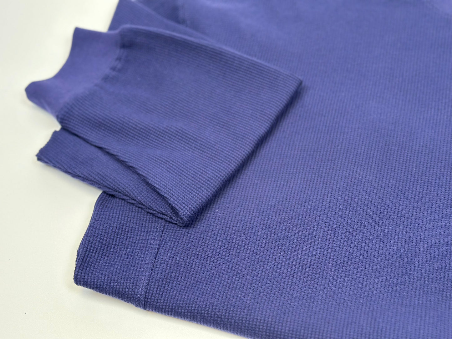 Lulu Mac Navy Waffle Long Sleeve Top