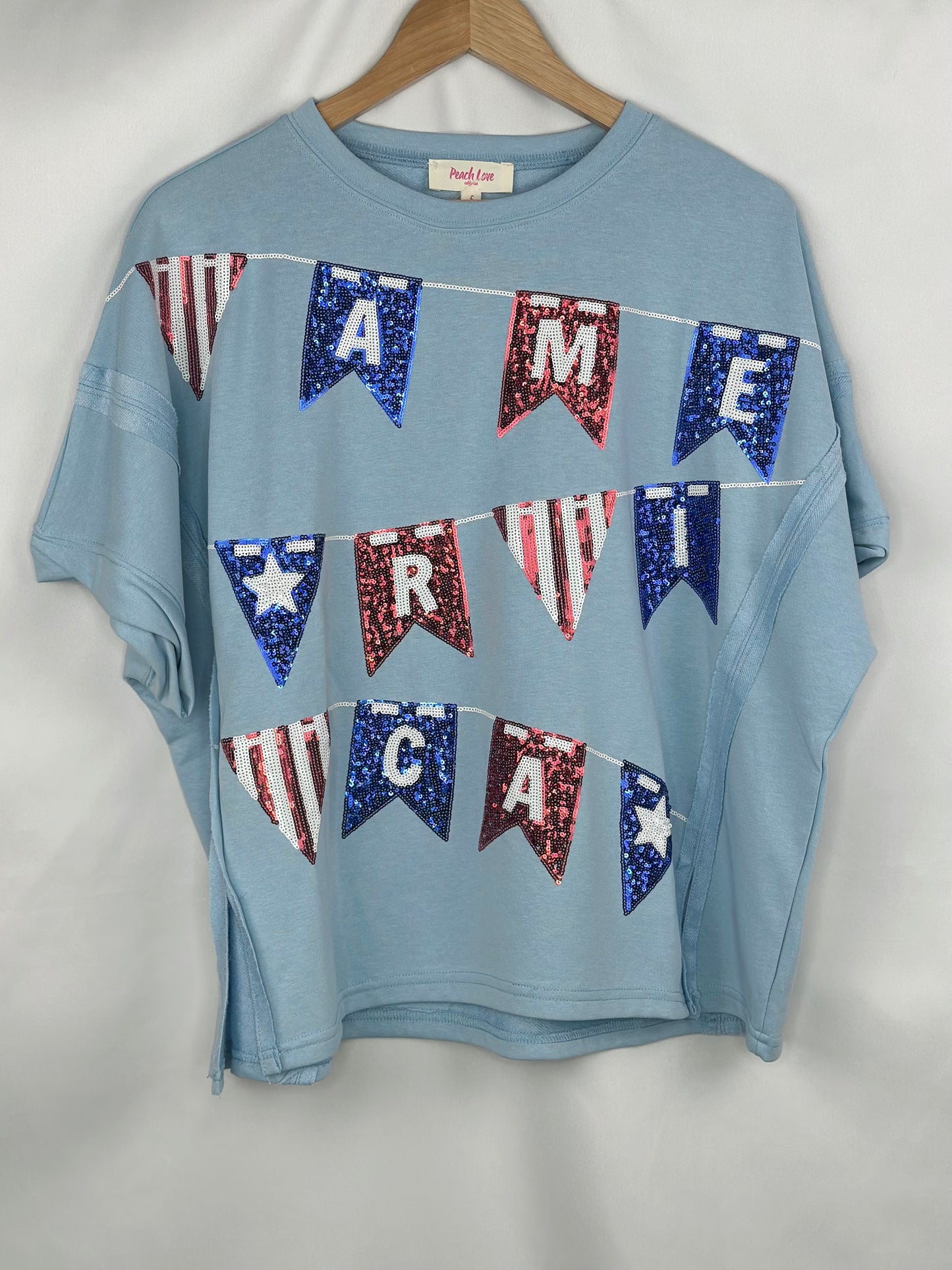 "America" Sequined Banner Top