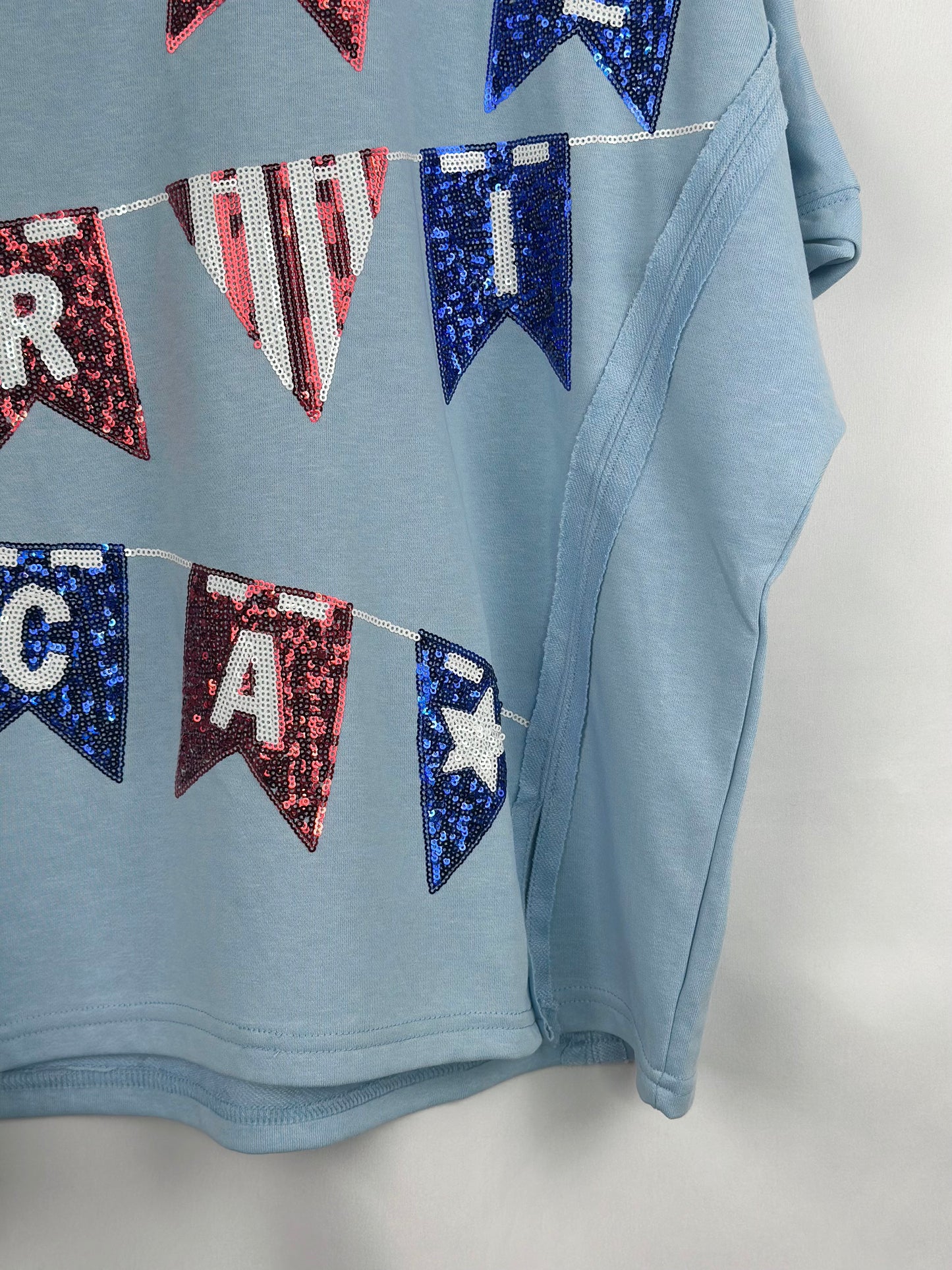 "America" Sequined Banner Top