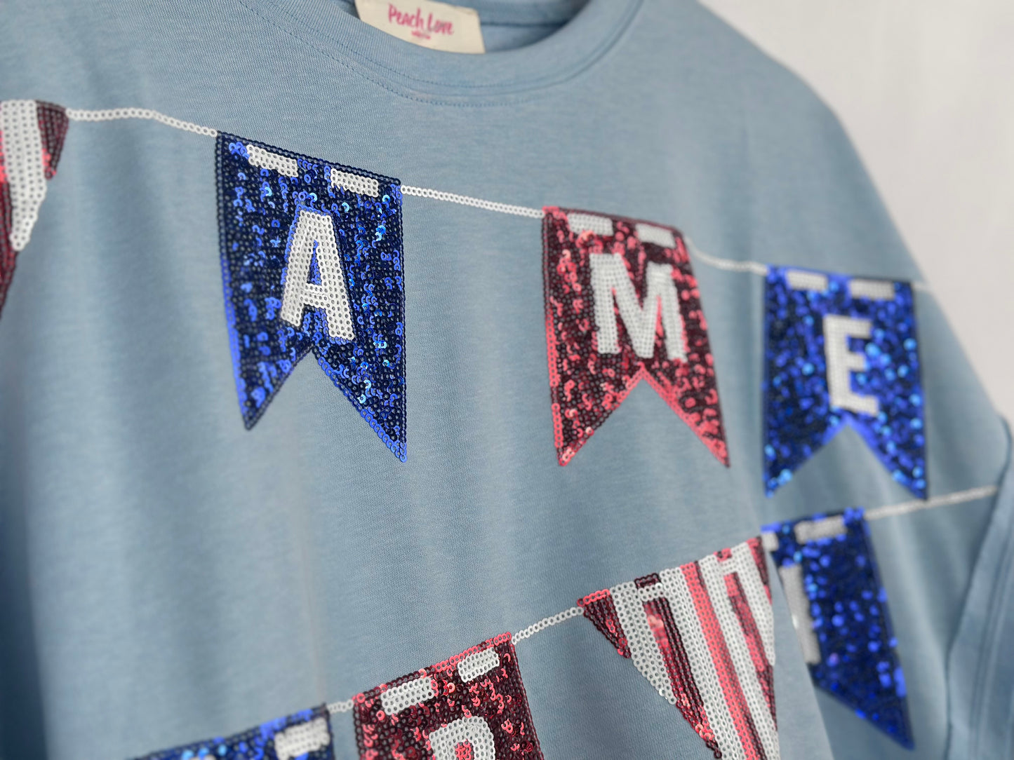 "America" Sequined Banner Top