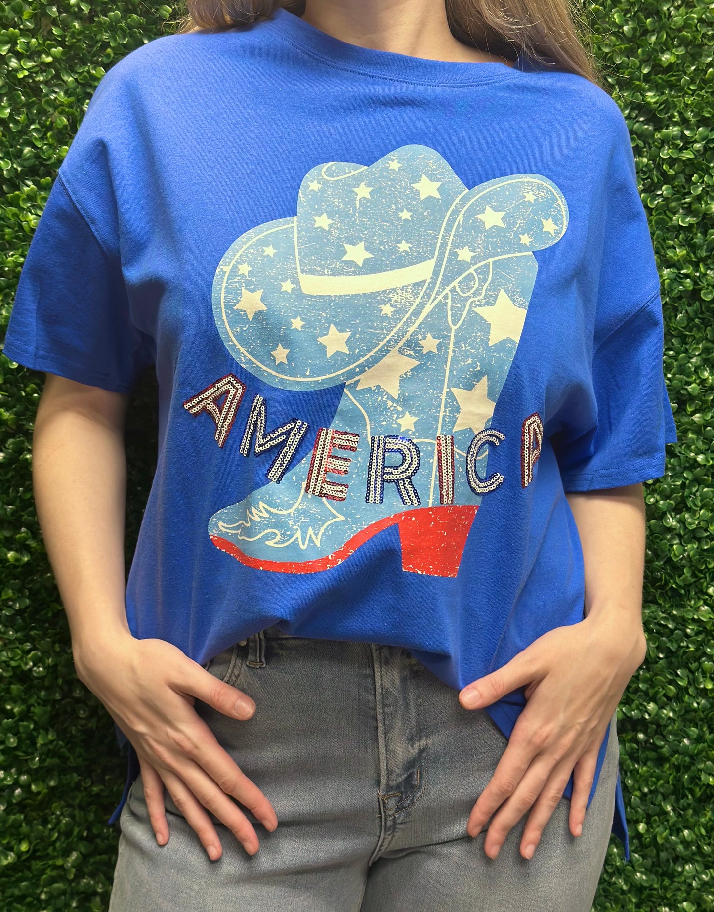 "America" Sequined Top