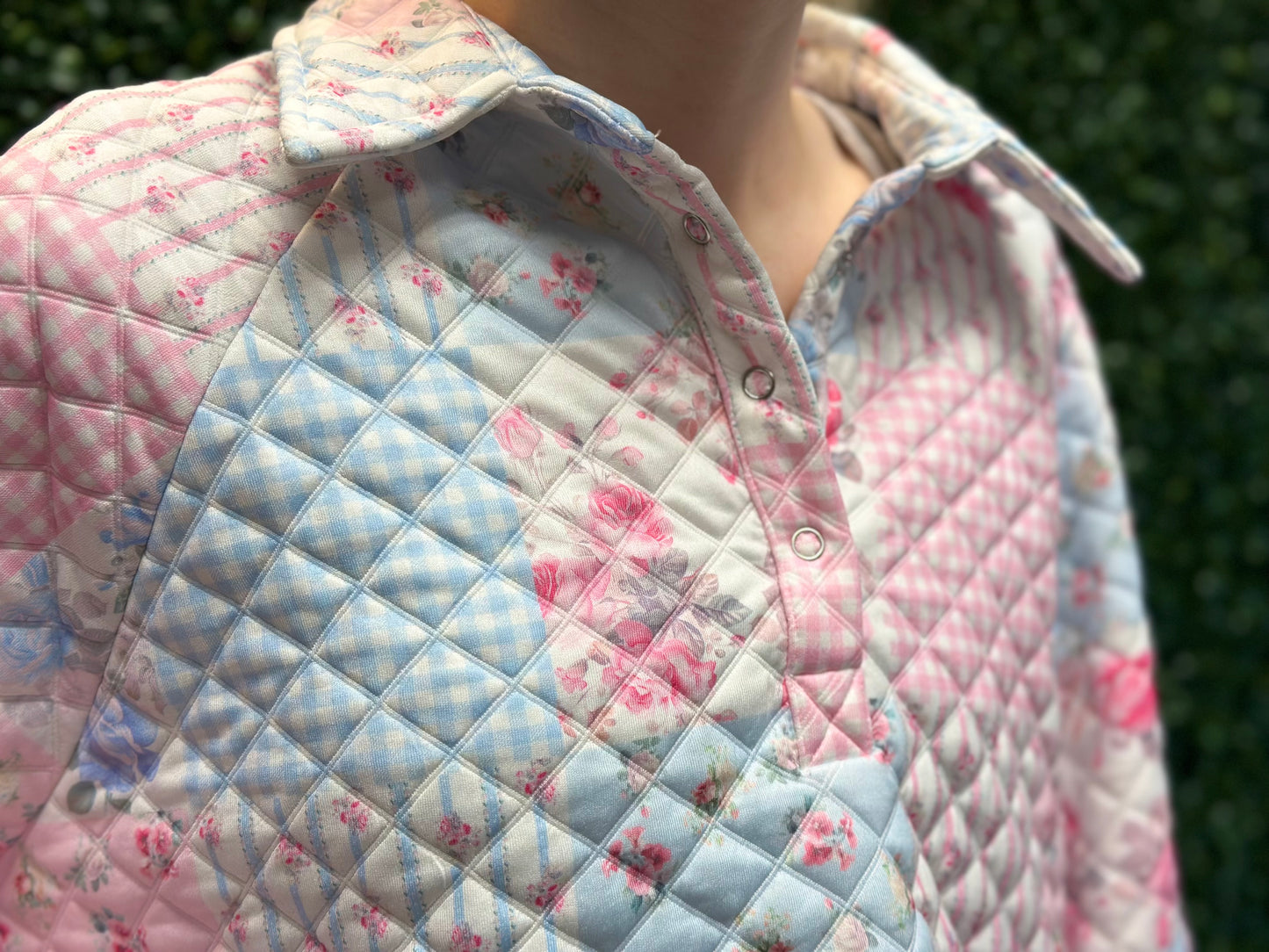 Rareraw Pink & Blue Quilted Patchwork Style Set