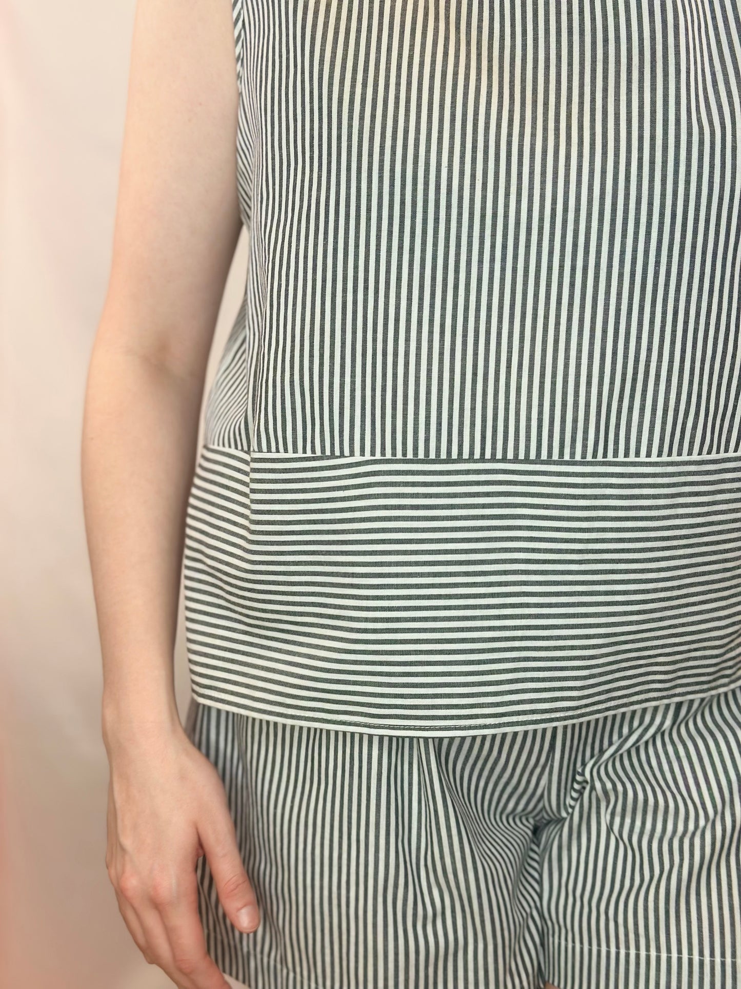 Striped Beach Day Short Set