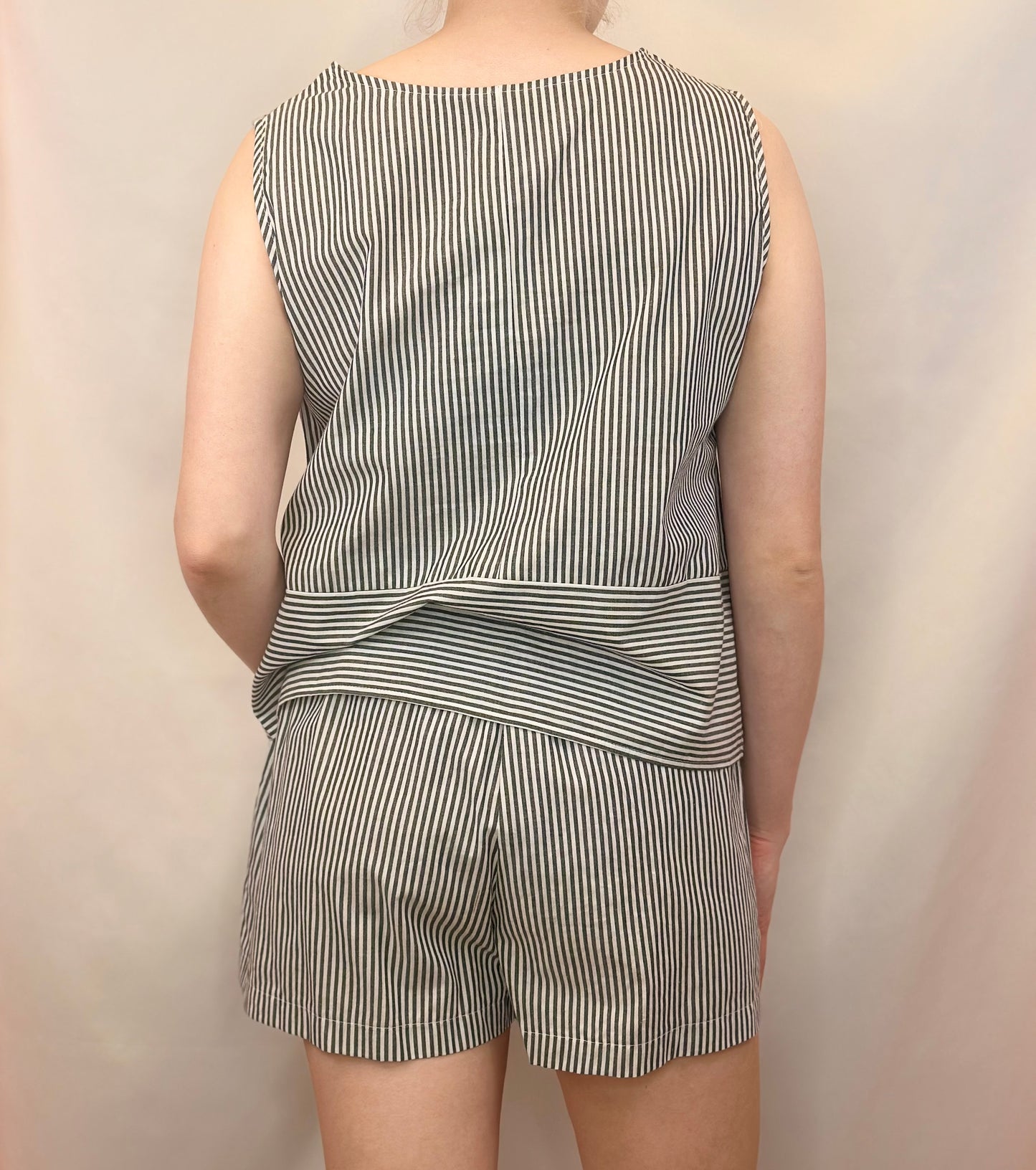 Striped Beach Day Short Set