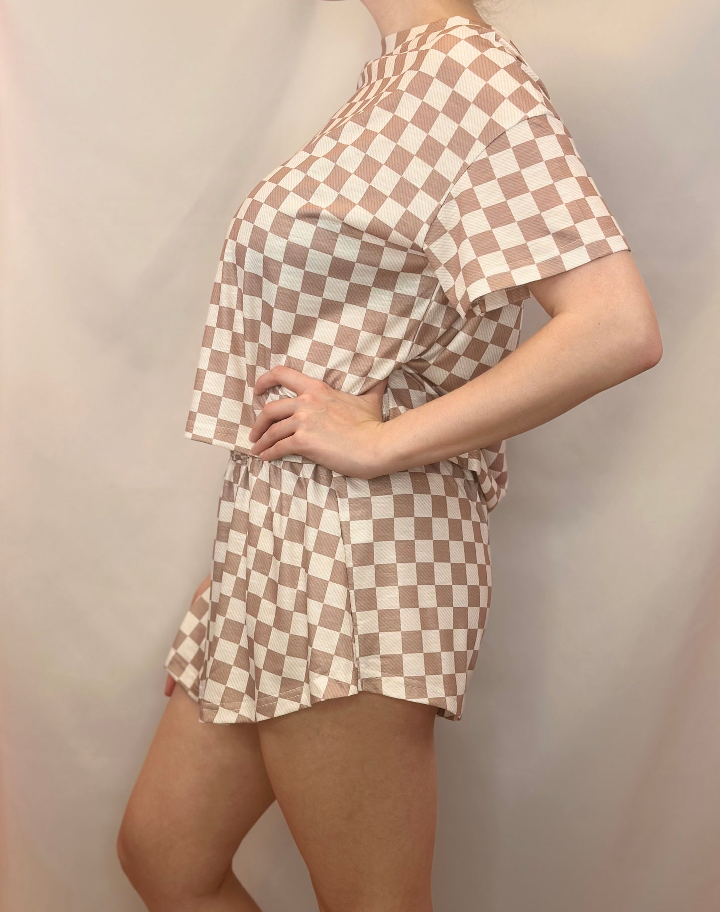 Checkered Skort Set