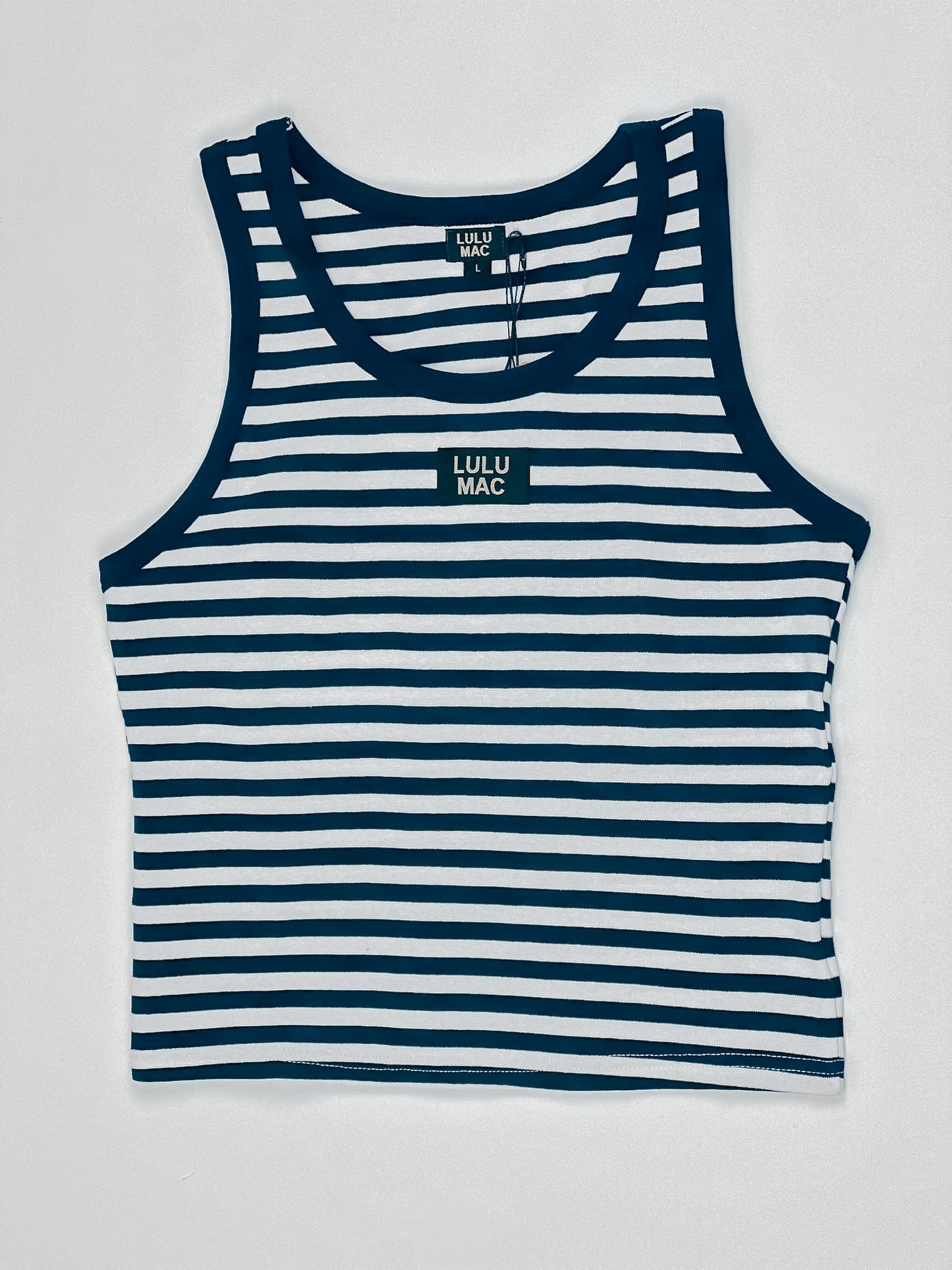 Lulu Mac Every Day Striped Logo Tank Top