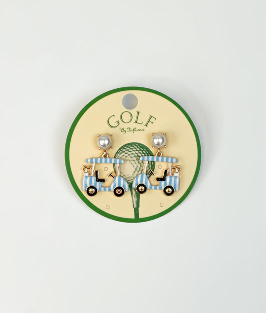 Clubhouse Cruiser Golf Cart Earrings