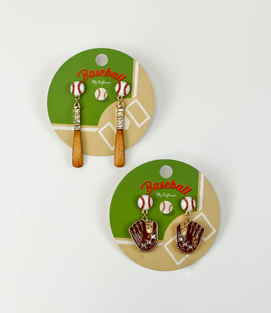 Grand Slam Glam Baseball Earrings