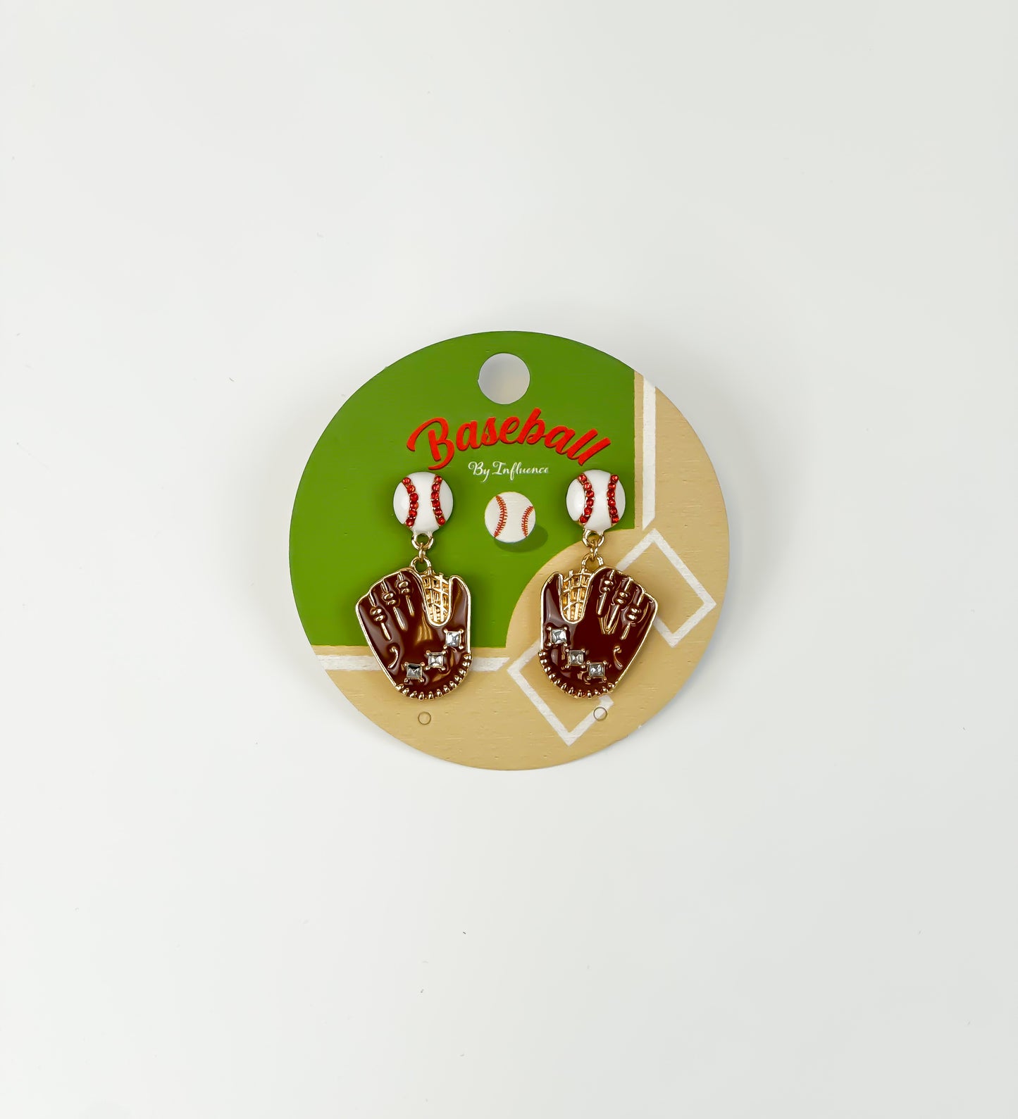 Grand Slam Glam Baseball Earrings