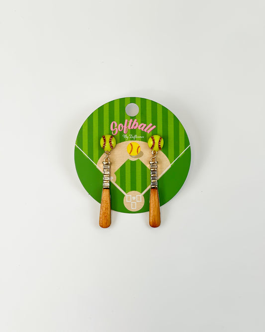 Home Run Honey Softball Earrings
