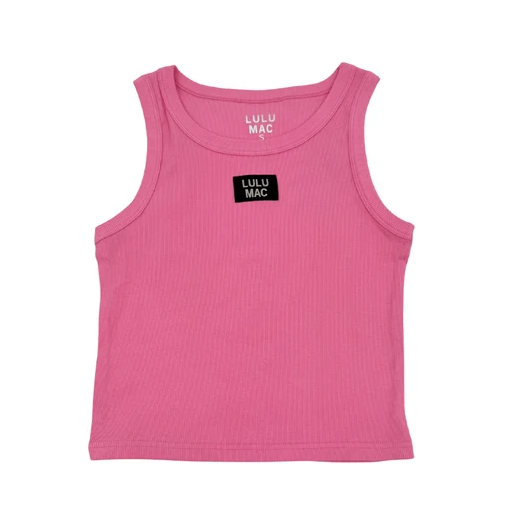 Lulu Mac Solid Every Day Ribbed Logo Tank Top